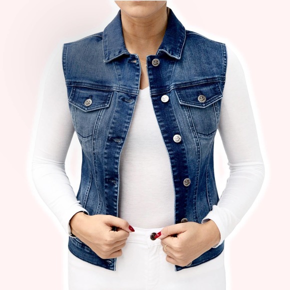 Button Up Denim Vest